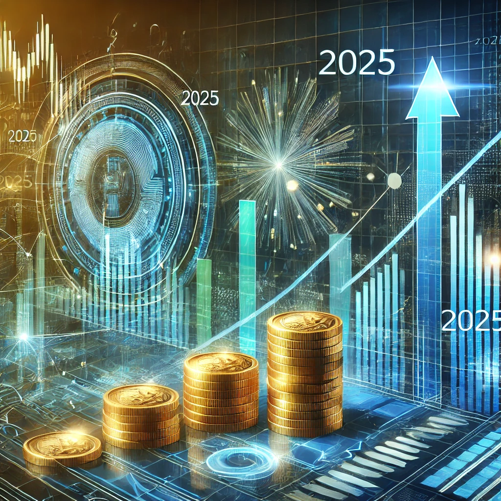 DALL·E 2025-02-18 17.25.21 - A futuristic financial growth concept illustration. A dynamic and visually appealing image featuring stock market charts, financial graphs, and rising